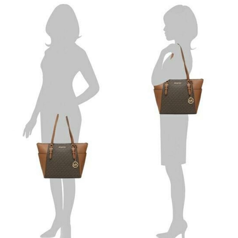Michael Kors Charlotte Large  Top-Zip Tote Bag - Picture 4 of 7